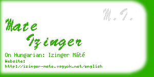 mate izinger business card